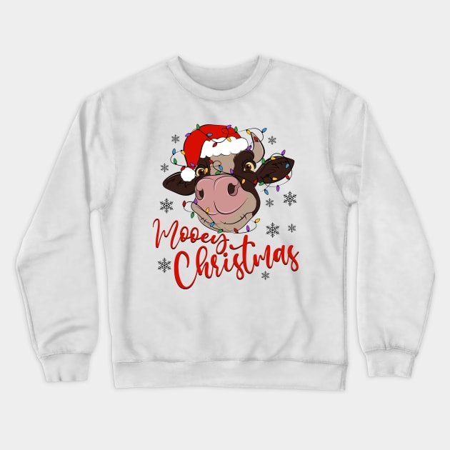 Mooey Christmas Crewneck Sweatshirt by MZeeDesigns